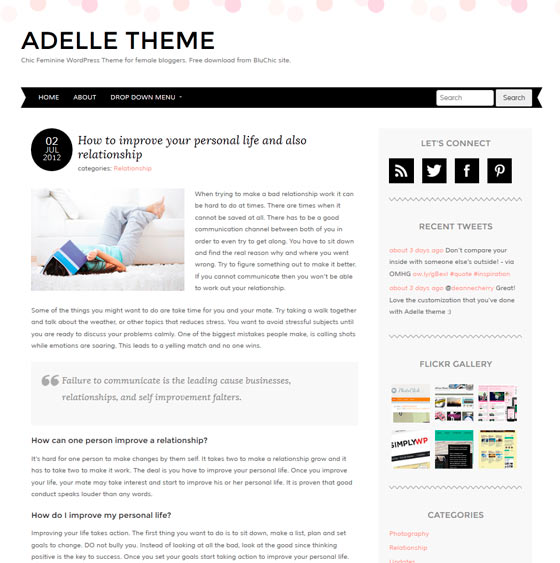 Adelle тема WordPress
