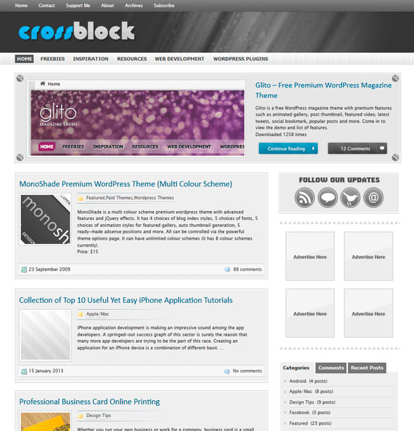 CrossBlock тема WordPress
